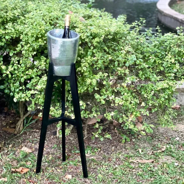 Ypatia Slim Wine Bucket Black - IrregularLines