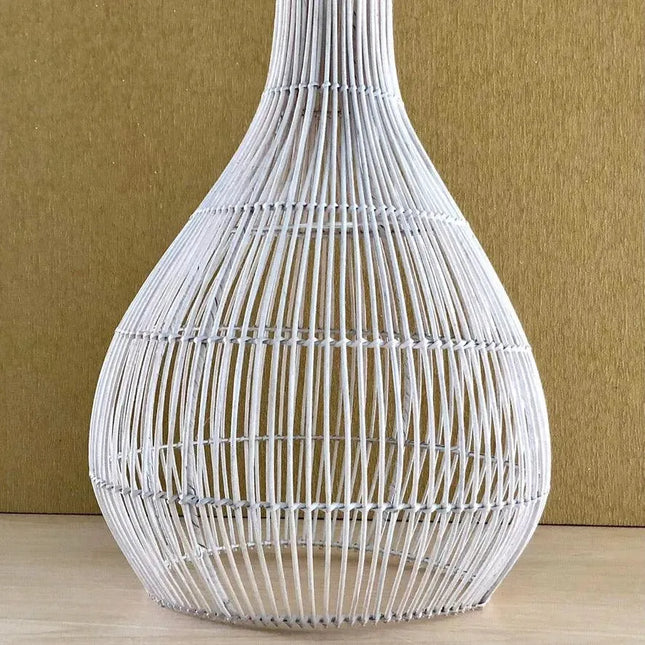 White Ryaki Rattan Pendant Light - IrregularLines