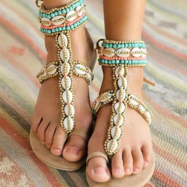 Ocean Blue Sandals - IrregularLines