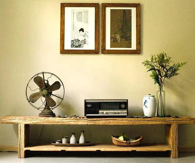 Reclaimed Elm TV console Antique Zapa - IrregularLines