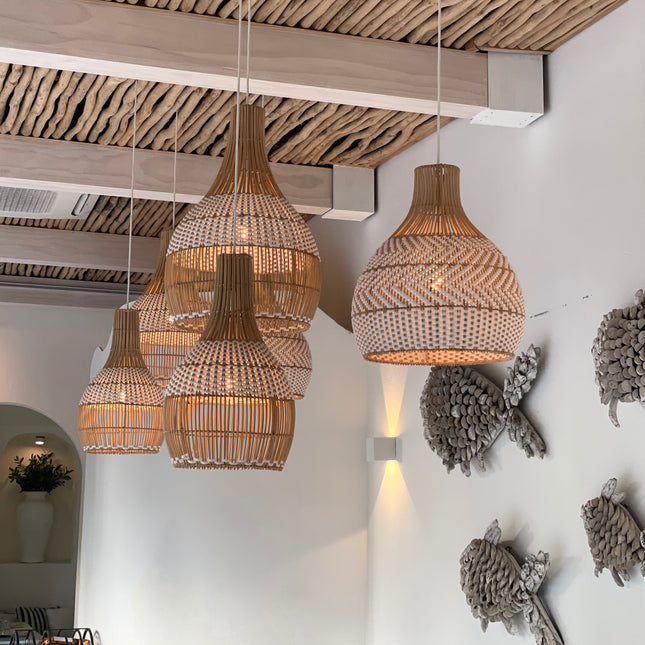 Cream Thalassa Rattan Pendant Light - IrregularLines