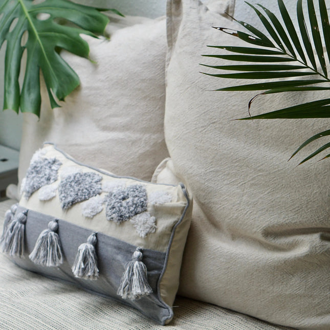 Boho Santorini Tassel Cushion Cover - IrregularLines