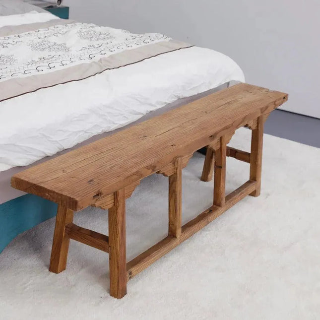 Reclaimed Elm Long Bench Amari - IrregularLines