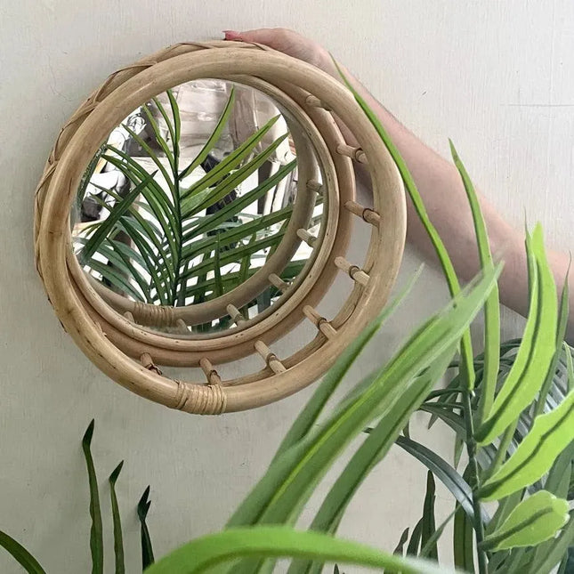 Rattan Round Mirror Ghaluah - IrregularLines