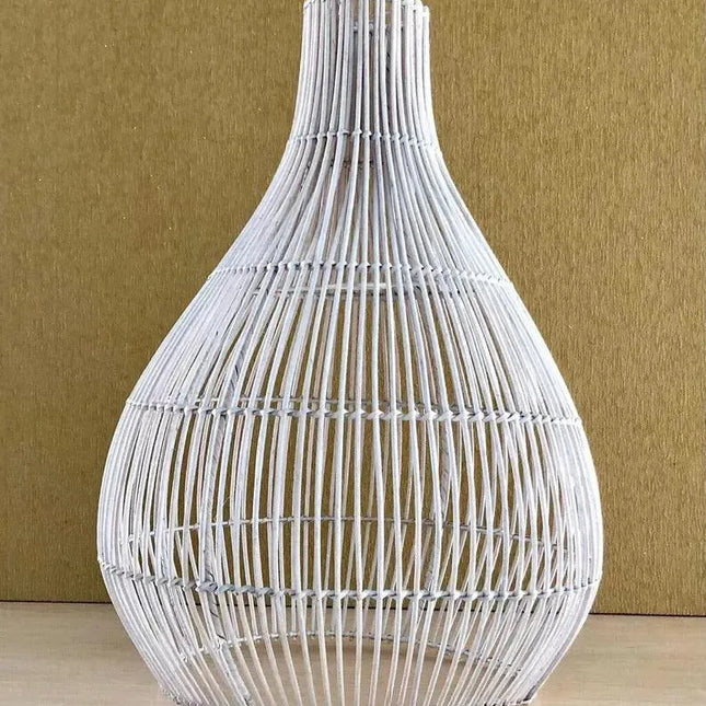 White Ryaki Rattan Pendant Light - IrregularLines