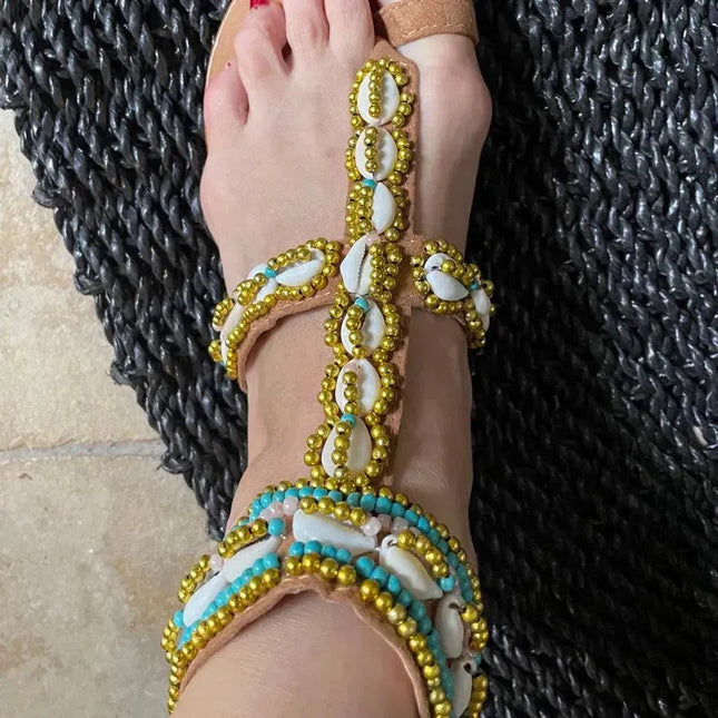 Ocean Blue Sandals - IrregularLines