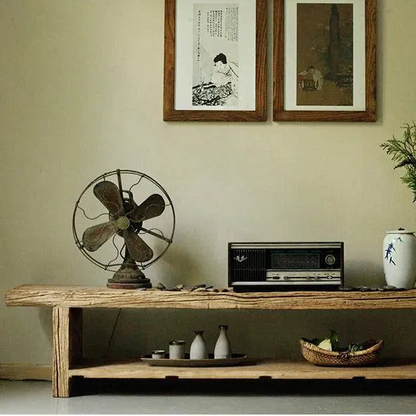 Reclaimed Elm TV console Antique Zapa - IrregularLines
