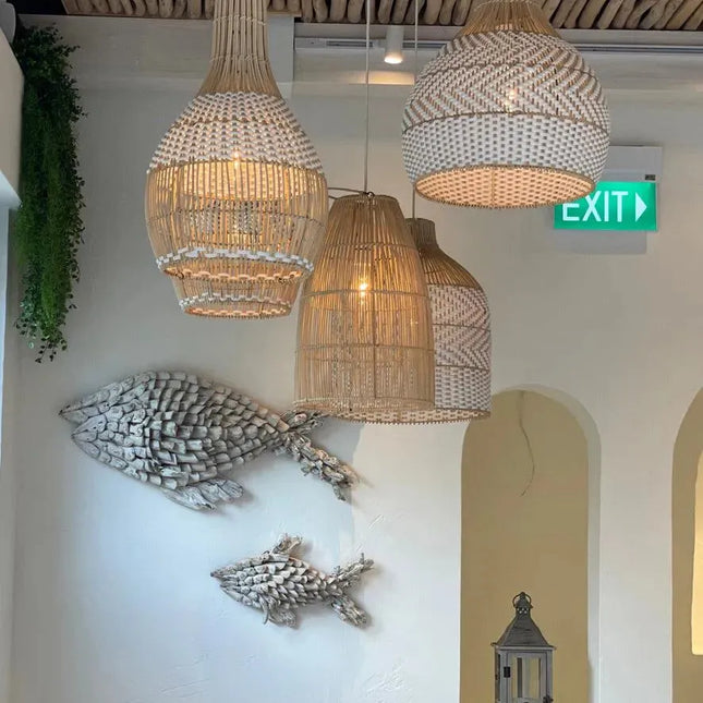 Egg Rattan Pendant Lamp - IrregularLines