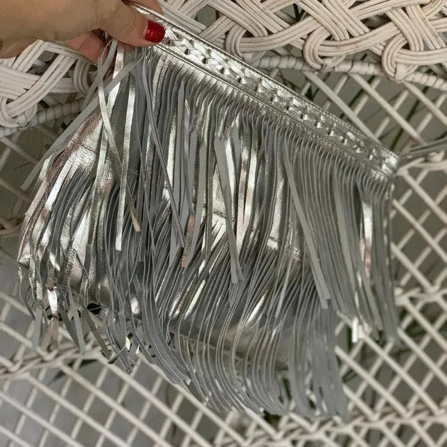 Silver Cross Purse / Clutch - IrregularLines