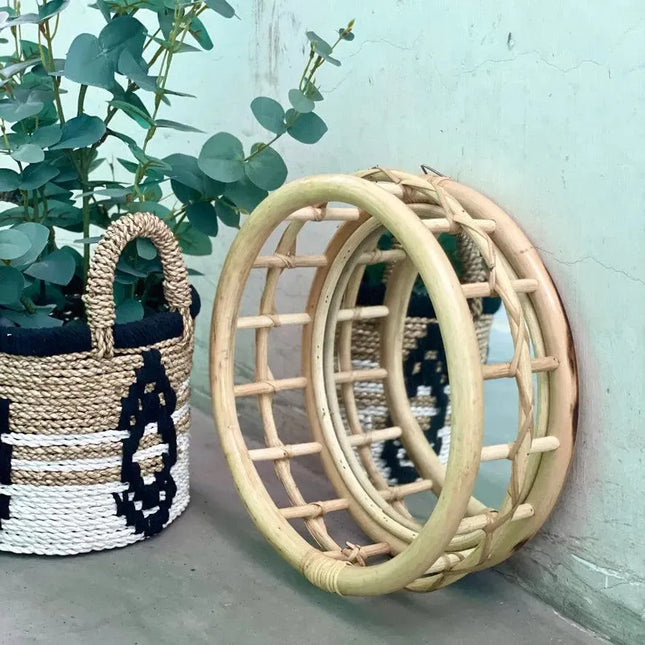Rattan Round Mirror Ghaluah - IrregularLines