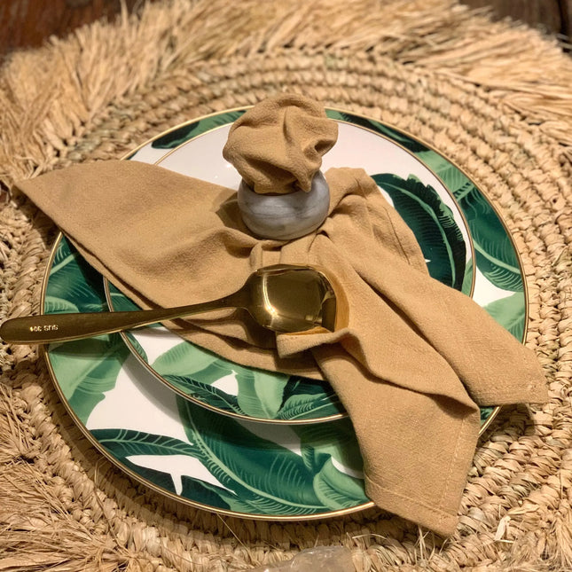 Dinner napkins Mustard - IrregularLines