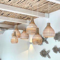 Rattan Pendant Lights Singapore | Irregular Lines 