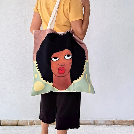 African Ladies Canvas Shopping bag
