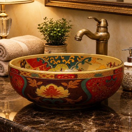 Vanity Sink Peranakan Style