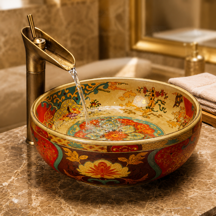 peranakan vanity sink
vintage bathroom vanity
asian style bathroom sink
decorative vanity basin
unique bathroom furniture
heritage style sink design
bathroom decor singapore
traditional vanity cabinet
stylish wash basin unit
bathroom sink singapore