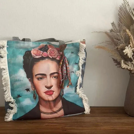 vintage frida kahlo bag
unique printed tote bag
stylish everyday tote bag
frida kahlo portrait tote bag
frida kahlo canvas tote bag
eco reusable canvas tote
buy frida kahlo tote bag FK38
bohemian tote bag women
artistic canvas shoulder bag
aesthetic art tote bag