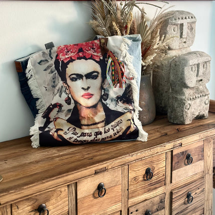 canvas tote bag for women
frida kahlo inspired tote
reusable shopping tote
eco friendly tote bag
printed tote bag
artistic tote bag
frida kahlo bag
frida kahlo tote bag