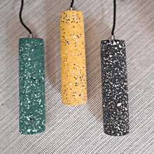 Load image into Gallery viewer, Terrazzo Cement Pendant Lamp Black Yellow - IrregularLines
