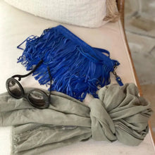Load image into Gallery viewer, Electric Blue Cross Purse / Clutch - IrregularLines
