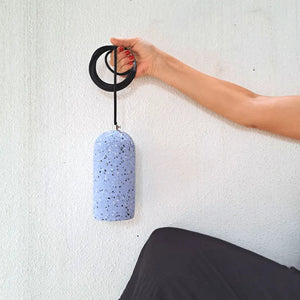 Terrazzo Cement Pendant Lamp Blue Short - IrregularLines