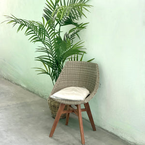 Santorini Dining Chair with Teak legs and Cushion - IrregularLines