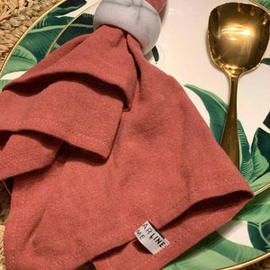 Dinner napkins Maroon - IrregularLines