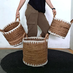 Kawung Basket with Handle - IrregularLines