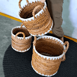 Kawung Basket with Handle - IrregularLines