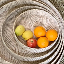 Load image into Gallery viewer, Wicker V Round Tray Whitewash - IrregularLines
