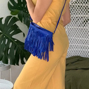 Electric Blue Cross Purse / Clutch - IrregularLines