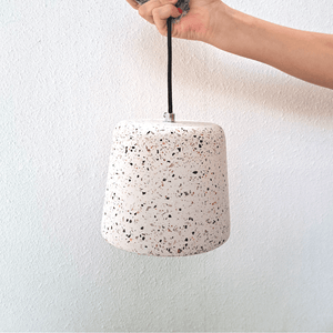 Cement Pendant Lamp White - IrregularLines