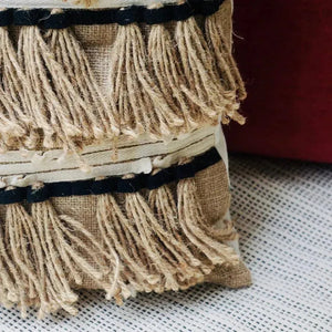 Fringe Jute Cushion - IrregularLines