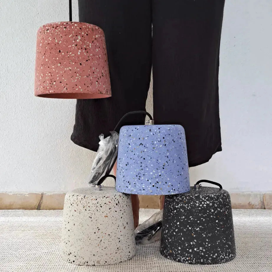Cement Pendant Lamp Black - IrregularLines