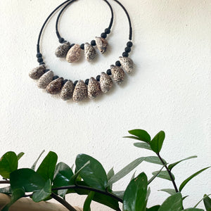 Black African Necklace with Shells - IrregularLines