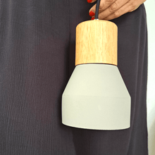 Load image into Gallery viewer, Cement And Wood Pendant Lamp Grey - IrregularLines
