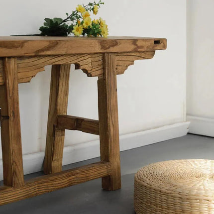reclaimed elm wood bench
rustic wooden bench
solid wood long bench
handmade wooden bench
vintage style bench
natural wood furniture
wooden bench singapore
eco friendly furniture
farmhouse bench design
bench furniture singapore
