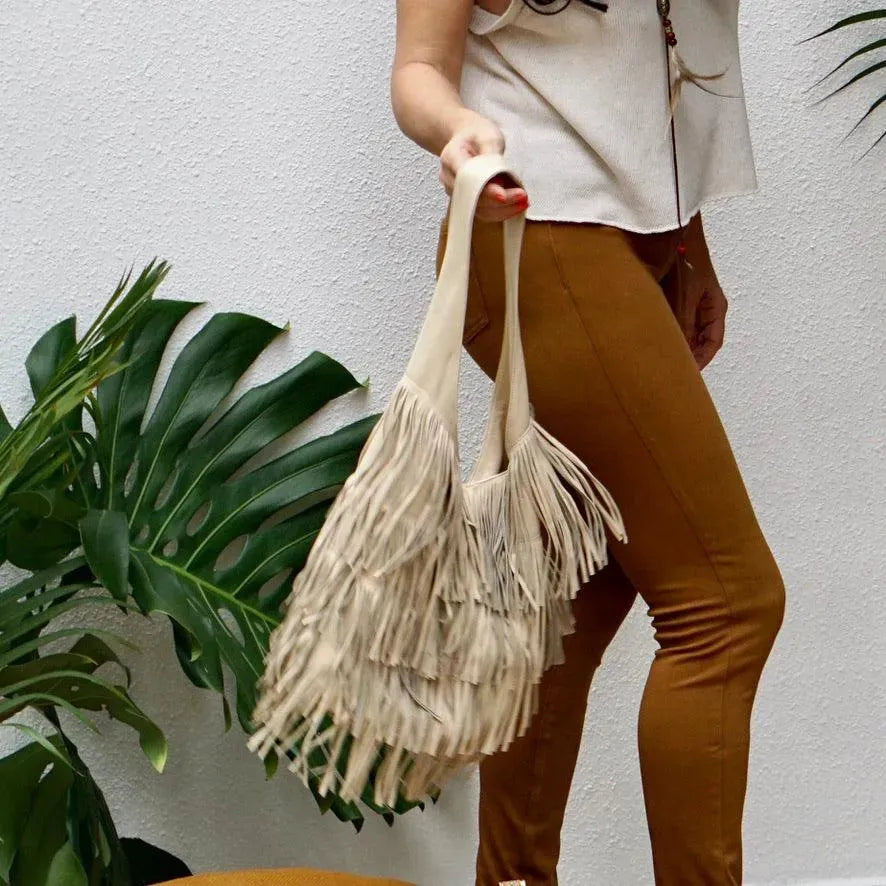 Cowgirl Round Bag with tassels - IrregularLines