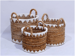 Kawung Basket with Handle - IrregularLines