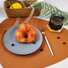 Load image into Gallery viewer, Double sided Leather Placemat Irregular Shape - IrregularLines
