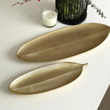 Gold Leaf Decorative Tray - IrregularLines