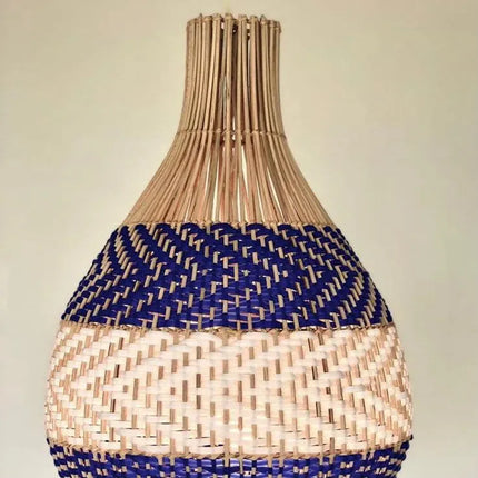 blue rattan lampshade
ryaki pendant lampshade
woven rattan light shade
boho blue lighting decor
coastal style lampshade
handmade rattan shade
lighting decor singapore
modern pendant lampshade
decorative ceiling shade
lampshade singapore